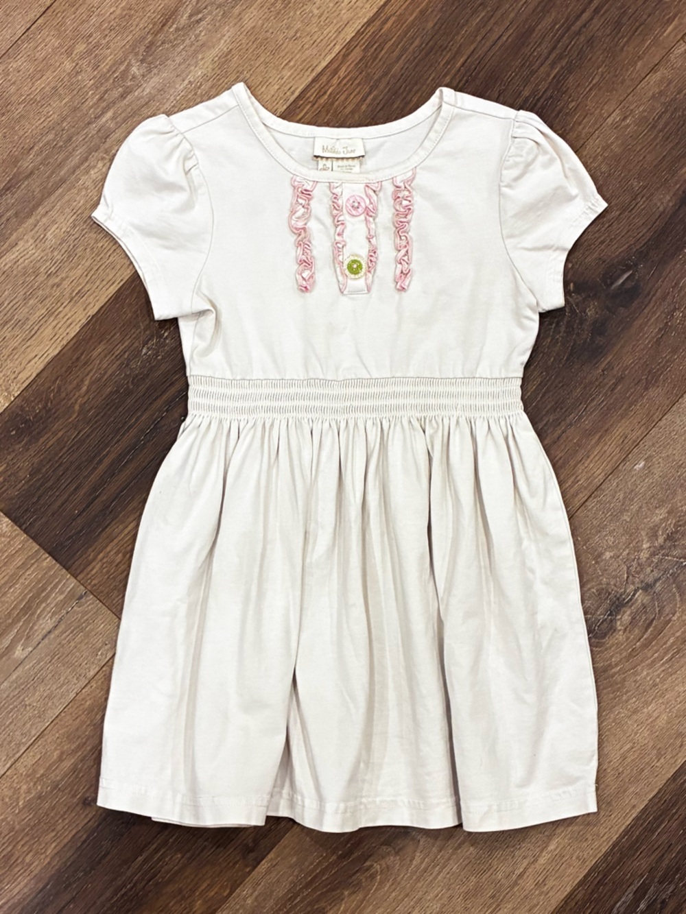 Matilda Jane Cake Batter Dress Neutral Spring Summer Outfit 4T